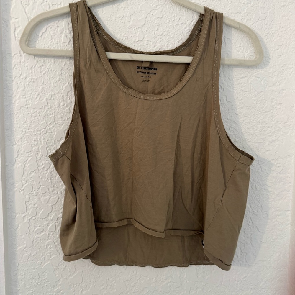 One Teaspoon Khaki Tank Top
